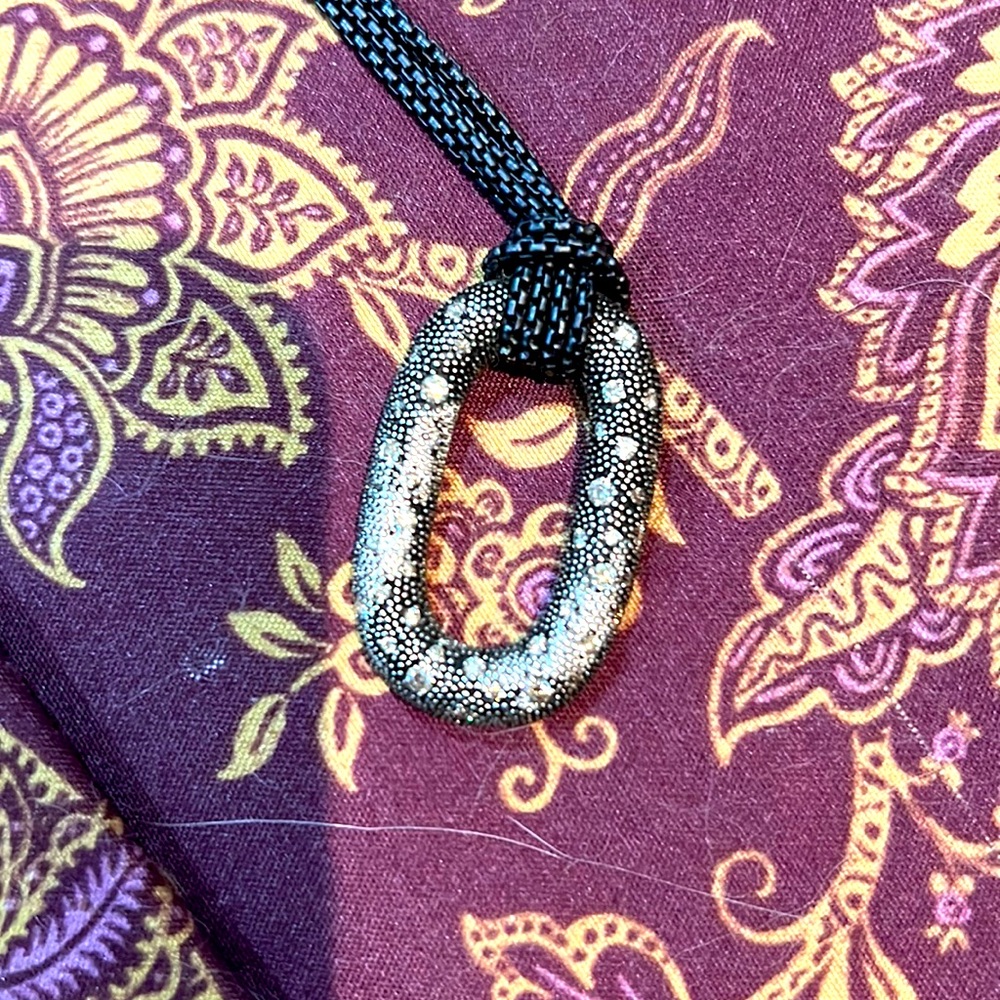 David Yurman Black and Silver Necklace